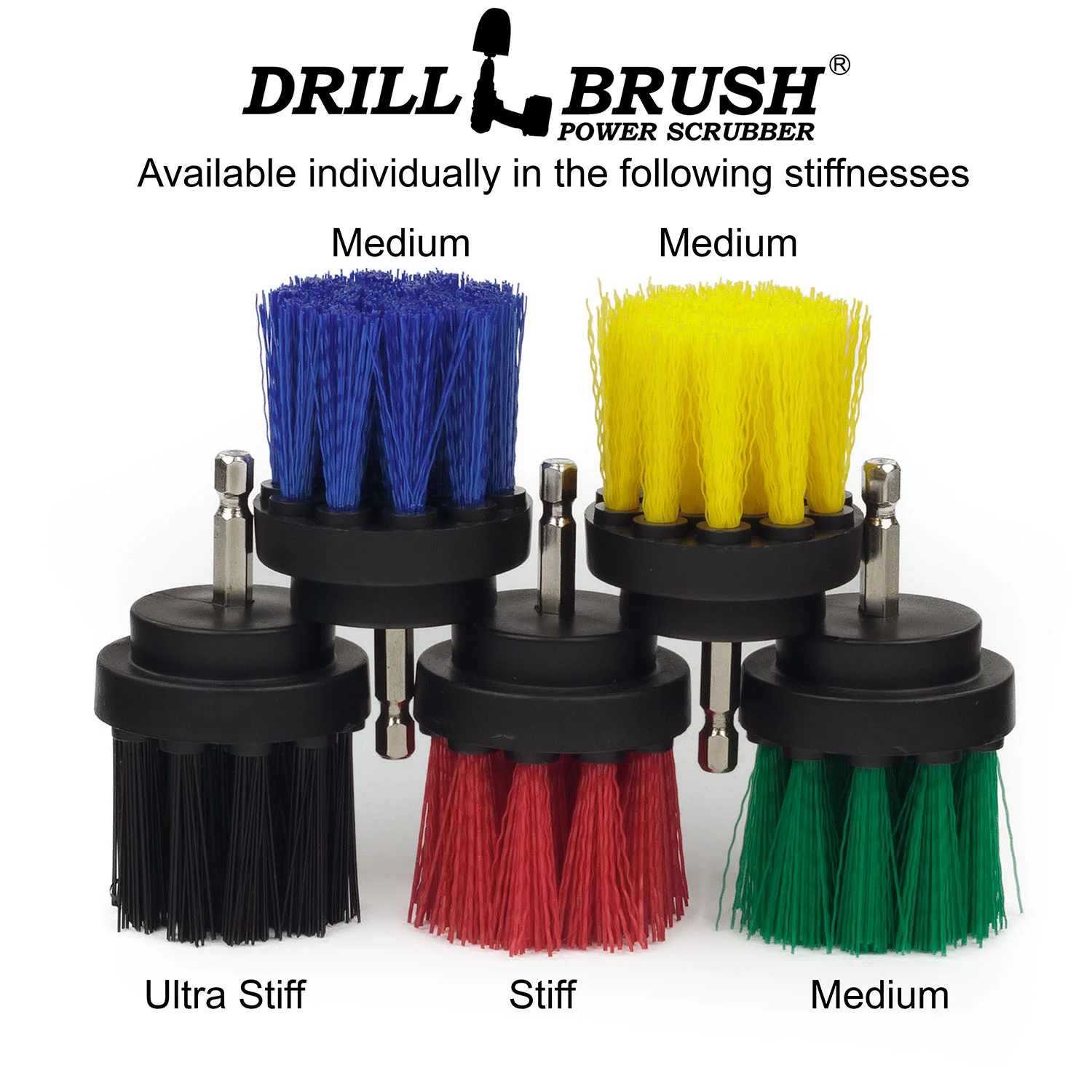 2in Green Brush - Medium Stiffness - Long Bristles - Kitchen Spot Cleaning | 2in-L-G-QC-DB - Image 5
