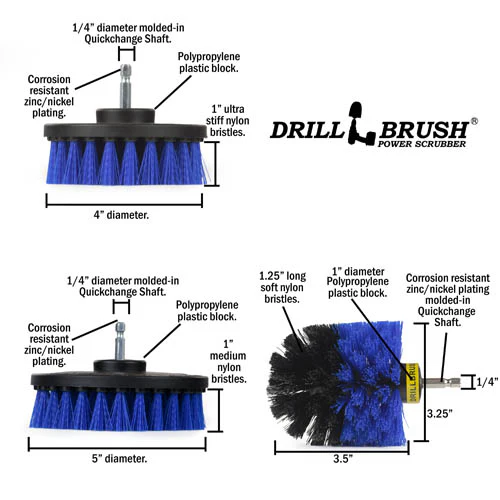 Ultimate Blue Brush Kit w/ 7in Extension - Medium Bristles - Pool & Marine | B-542OMS-2L-7X-QC-DB - Image 7