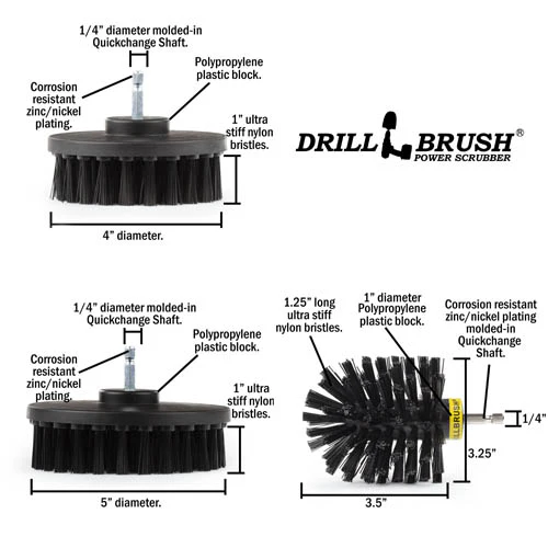 Ultimate Black Brush Kit - Ultra Stiff Bristles - Heavy Duty & Grill Cleaning | K-542OMS-2L-QC-DB - Image 6